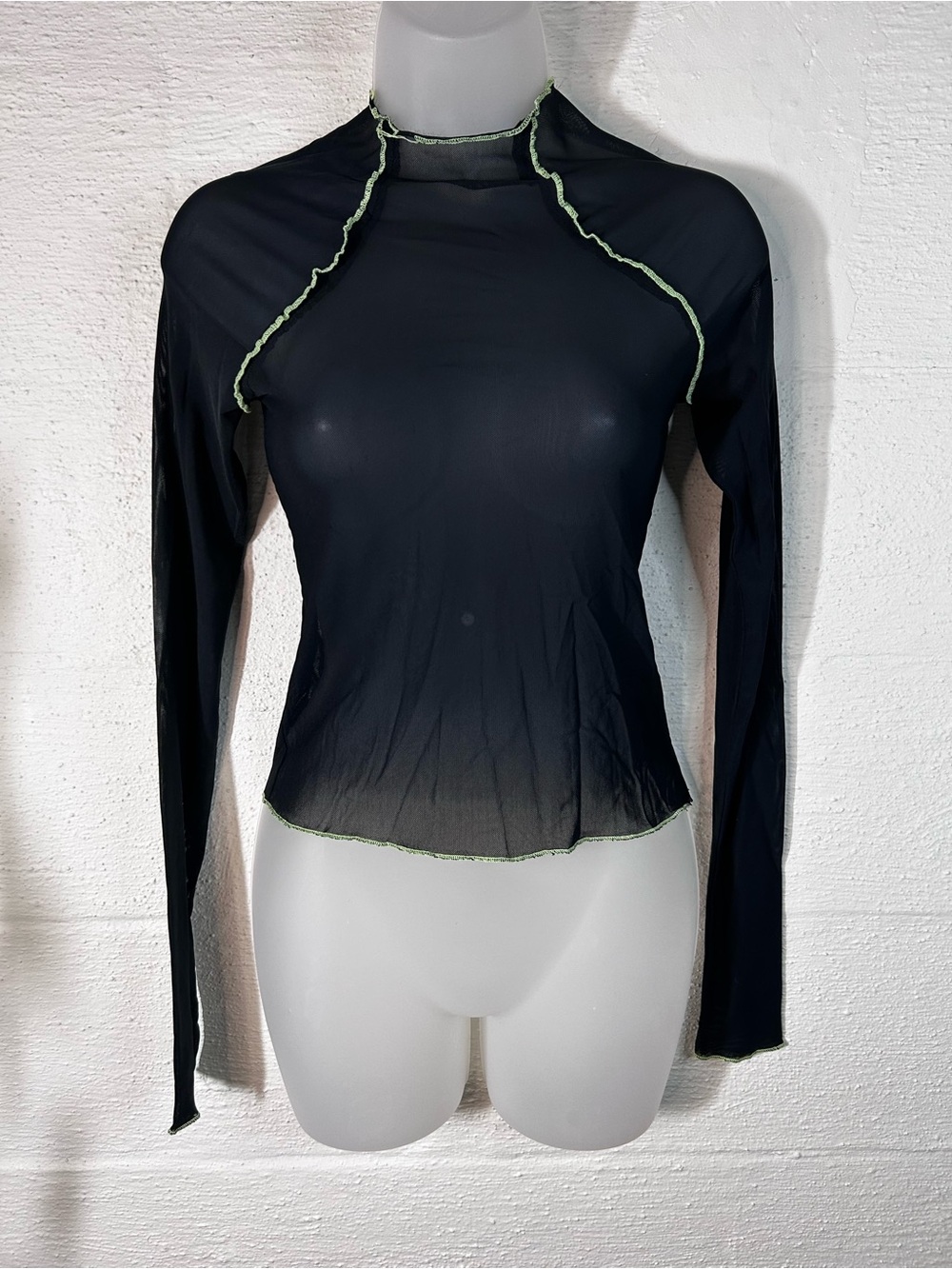 Long sleeve mesh top